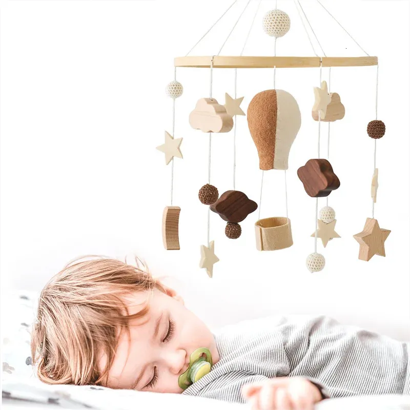 Baby Rattles Toys 0-12 Months Musical Crib Bed Bell Air Balloon Mobile ...