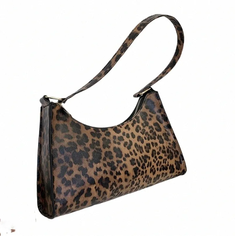 Neue Umhängetaschen für Frauen, hochwertige Zebra -Unterarm -Handtaschen, Fi PU Leder Leoparden -Achselbeutel 78JS#