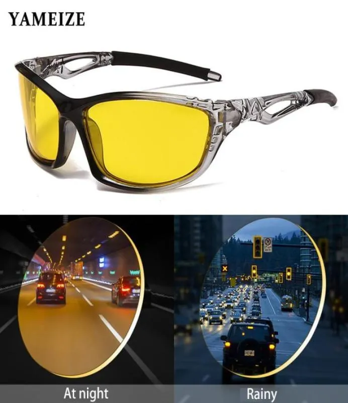 Óculos polarizados de visão noturna para dirigir óculos de sol esporte de moda anti -brilho óculos vintage gafas2115611