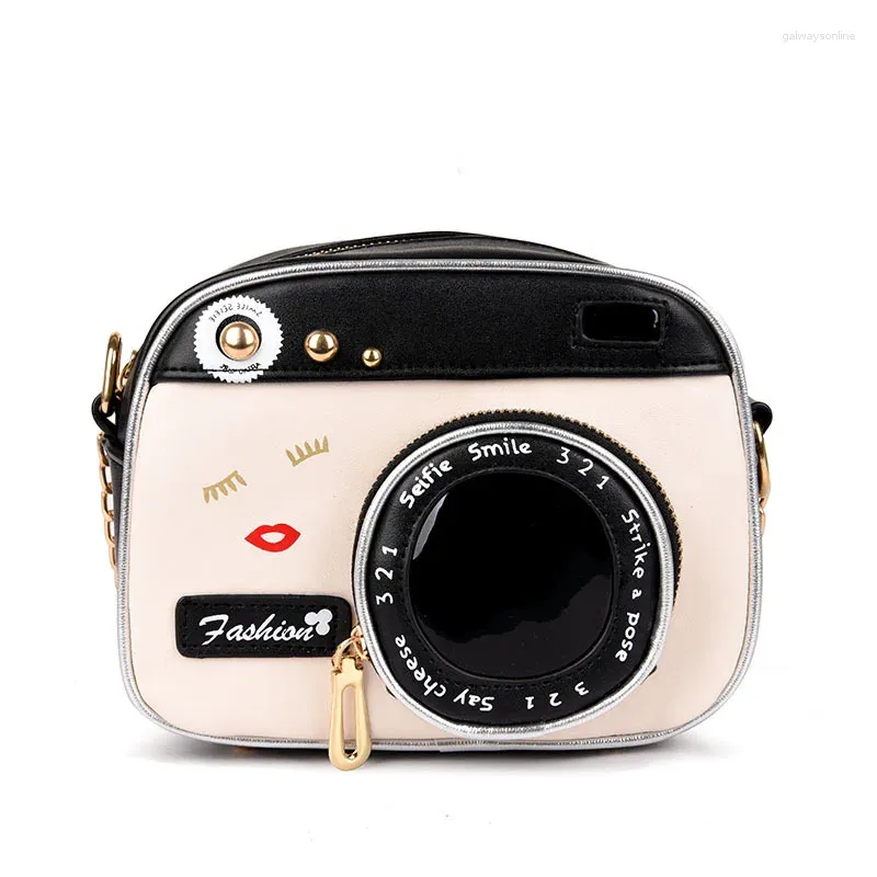 أكياس الكتف حقيبة عصرية الكاميرا الرجعية كاميرا صغيرة مربعة سلسلة رسول الإناث