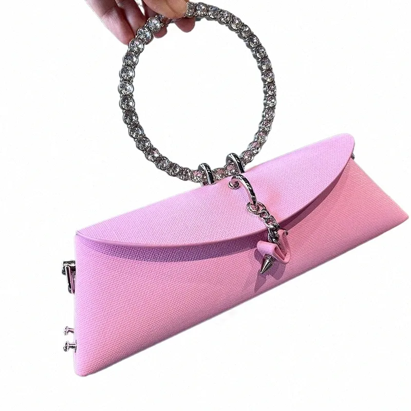 Jiomay Fi Trends Tote Bags Luxury Designer Handbags Diamd Collar Purl for Women Baguette Persality Design Makeup Bag X3YH＃