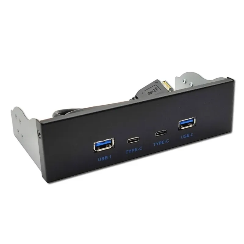 Cards PAN4USBV01 USB 3.2 Front Panel Hub,Optical USB3.2 TYPEC 19PIN Connector Easy to Install No External Power Needed 184A