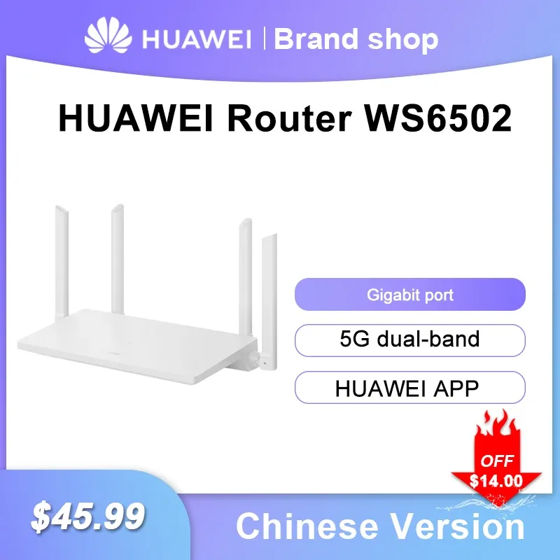 Routers Originele Huawei WS6502 Gigabit Home Router Smart 5G Dualband WiFi Signaalversterker Highspeed Repeater Wallpenetrerende router