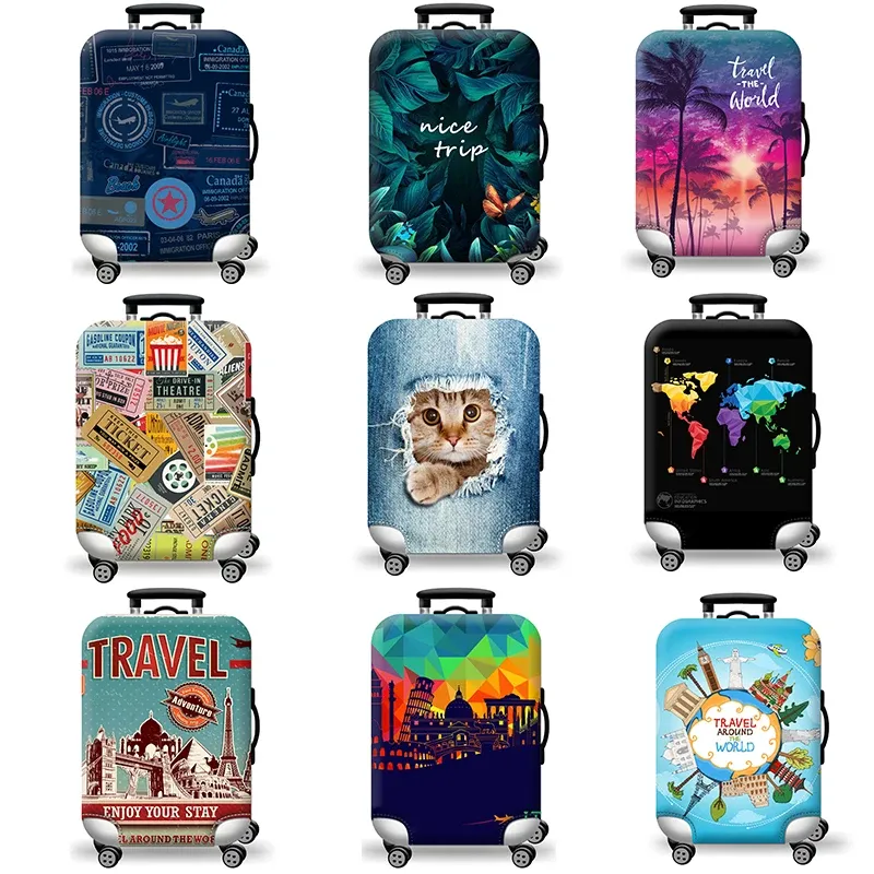 Accessories Travel Around World Approved Luggage Cover Protective Suitcase Cover Trolley Case Travel Luggage Dust Cover 18 To 32inch Xt913