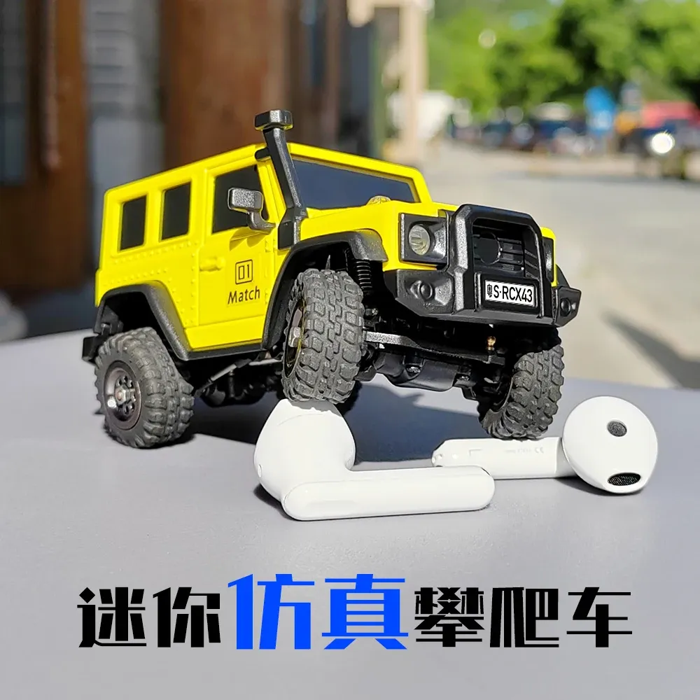 Car 1/43 Mini Rc Ldarc Radian X43 Remote Control Simulation Off Road Climbing Vehicle Four Wheel Drive Model Car Desktop Toy