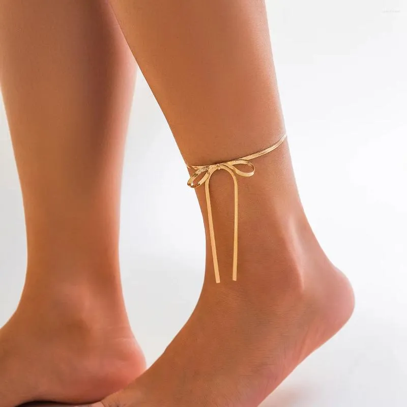Неклеты минималистский дизайн золотой цвет змея костяной цепь лук лакка для женщины 2024 Корейские модные ювелирные украшения сексуально