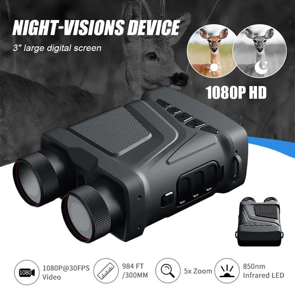 Камеры Обновление видео цифровое 4x Zoom Zoom Night Vision Инфракрасное охотничье бинокль с прицелом ИК -камера с красной лазерной точкой поиск наблюдаемой цели