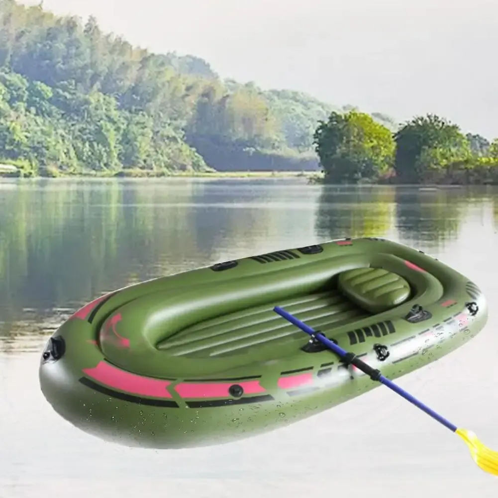 Accessoires 1 ~ 3 Personnes épaississement PVC iative Boat radeau River Lake Dinghy Boats Kayak Canoe Pompe à la pêche Airon Air Airon Air et aviron