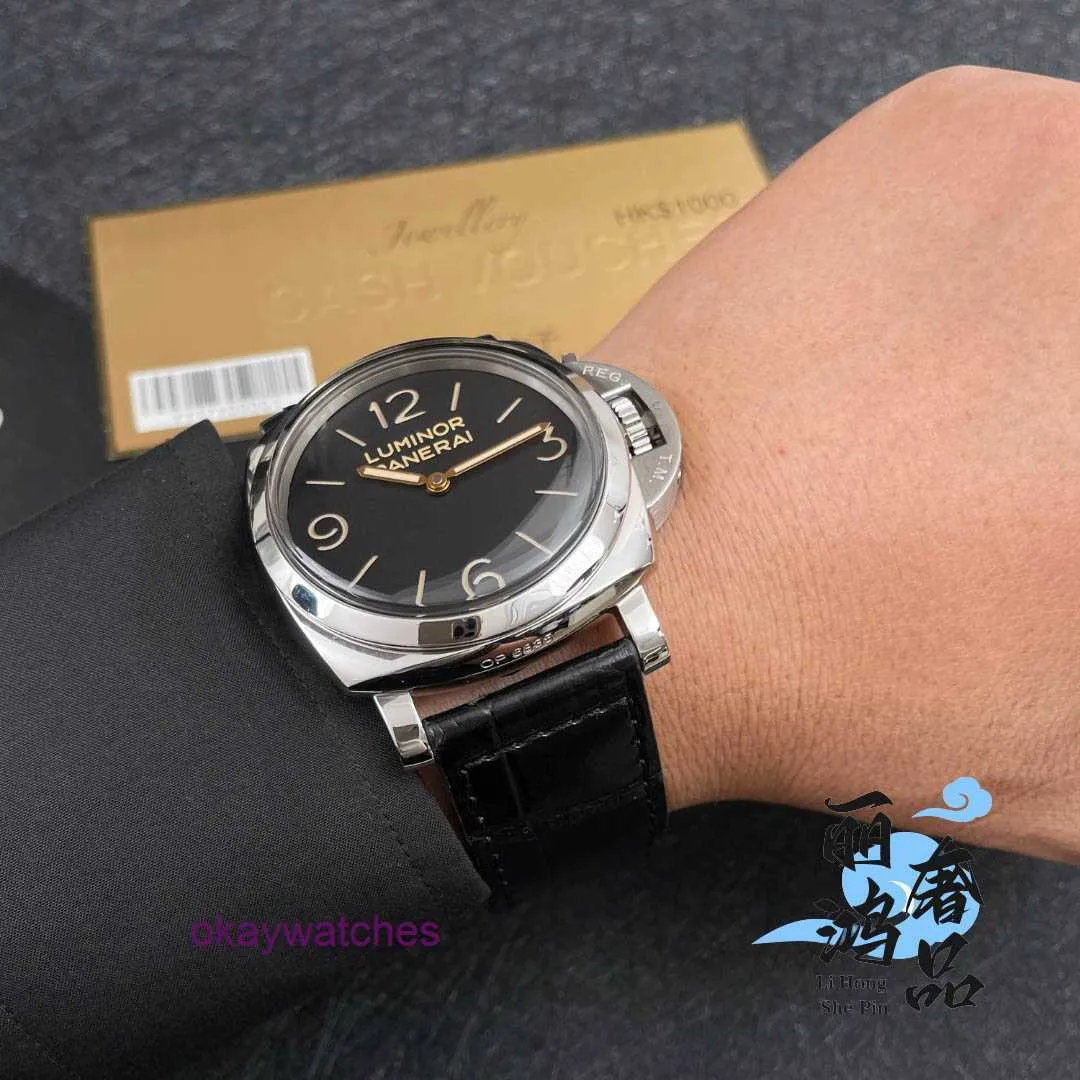 Pannerai Watch Luxury Designer in limitierter Auflage Präzision Stahlhandbuch Mechanische Herren PAM00372