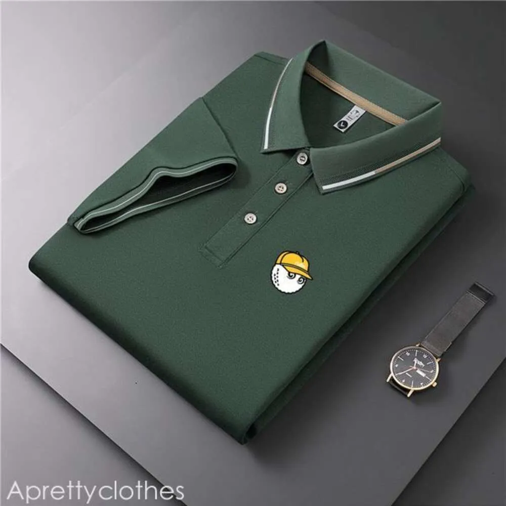 Malbon Men's Polos Golf Shirt Quickdrying Business Business Polo Summer High Quality Short Sleeve Top Wear Tshirt 156