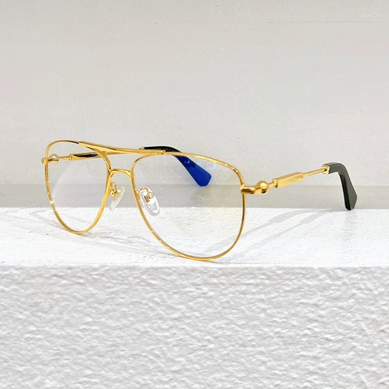 Okulary przeciwsłoneczne ramy wysokiej jakości stopu okrągłe owalne okulary retro marka projektant ręcznie robione okulary podwójne mostek luksusowe klasyki