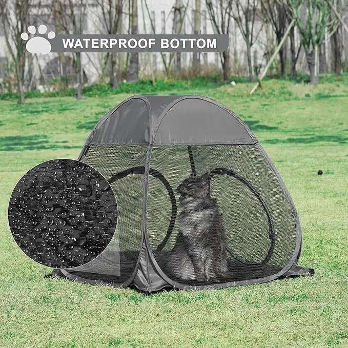 Mini Cat Play Tent Outdoor Pet Enclosure for Cat Dog with Breathable Mesh, Portable Spacious Space Cat Tent Indoor Foldable Cat Box Easy to Disassemble