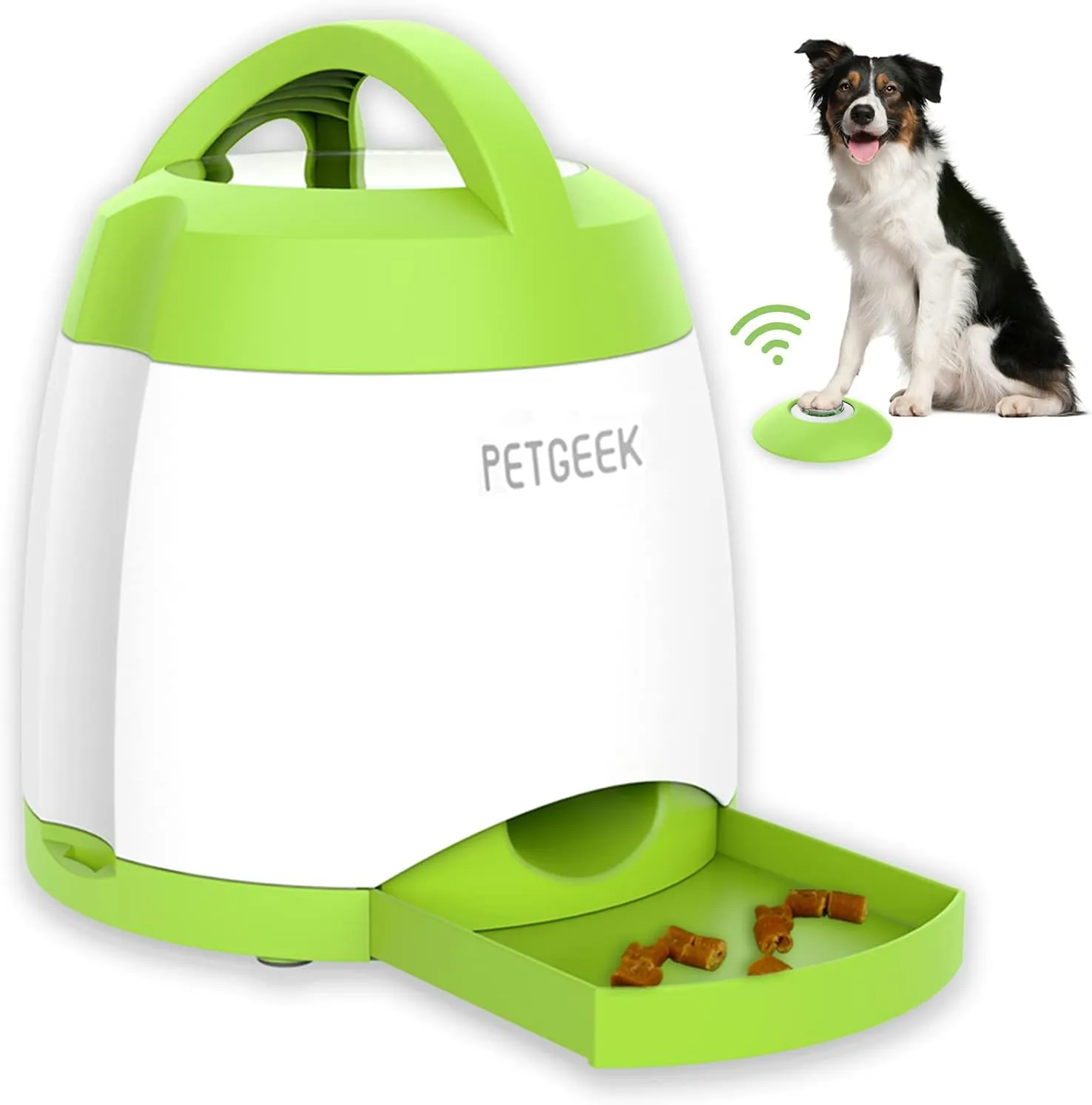 Dog Automatic Feeders, Interactive Treat Dispenser With Button