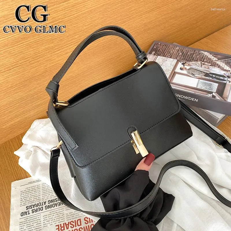 Сумки для плеча CVVO GLMC Summer Style Bag Ladies Sumbag Simbag Hit Color Messenger Соответствует женскому солидному PU