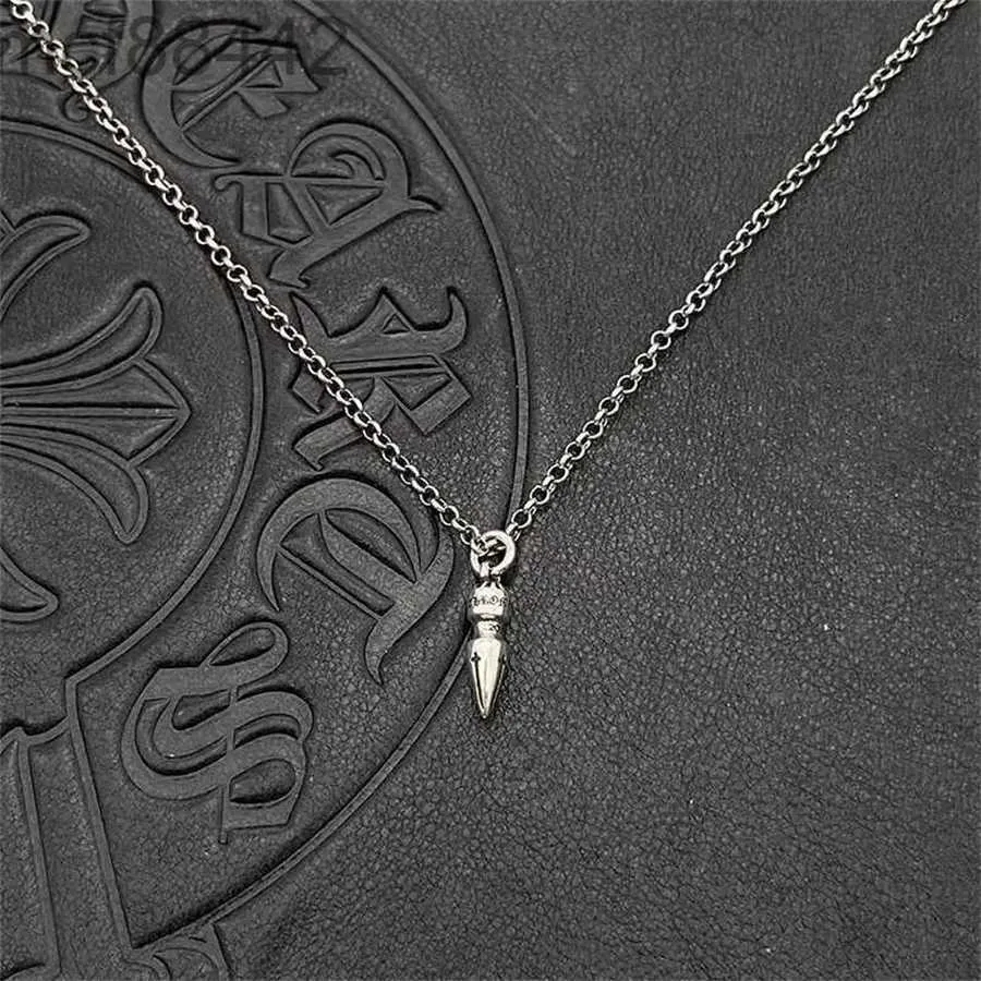 CH Trendy Brand Crooker Liten Bullet Necklace For Men and Womens Hip Hop Pendant Classic Sweater Chain Chain