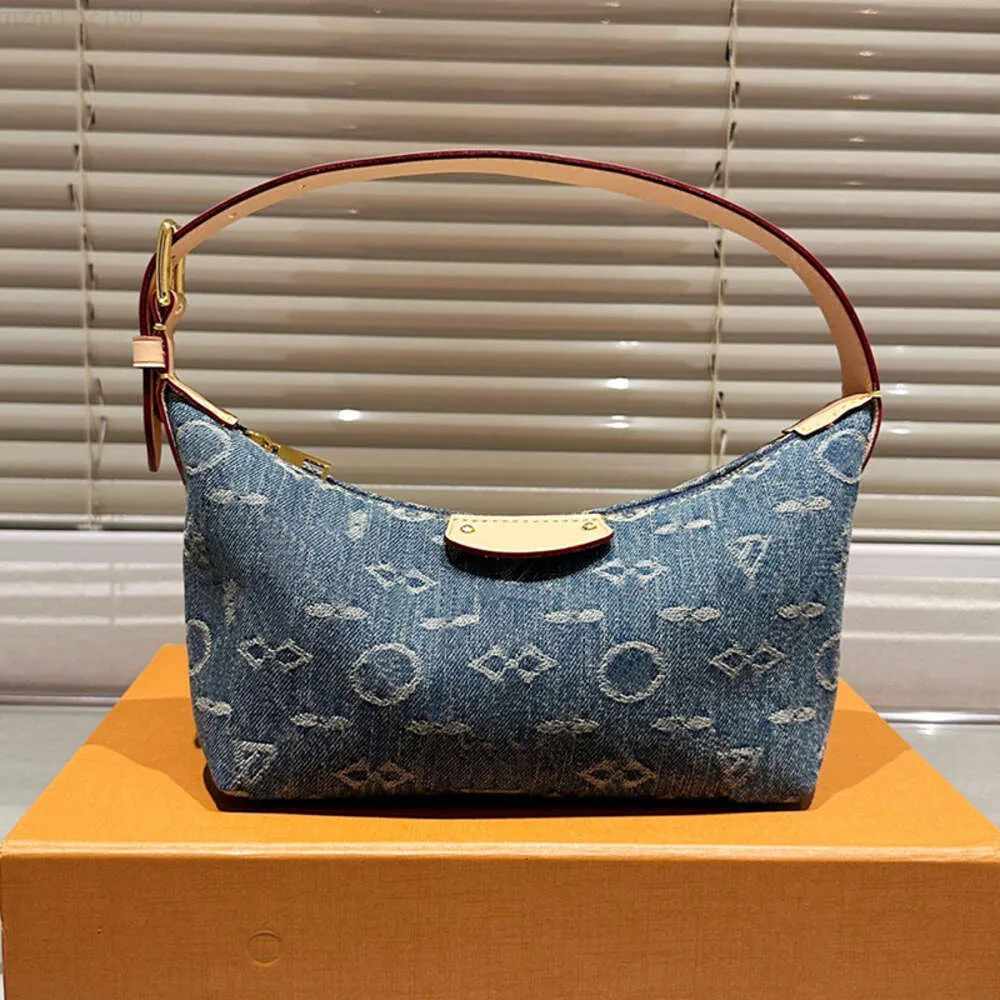 Mulheres jeans hobo colinas Pochette Bolsa de embreagem France Marca de luxo L Bordado de lona Mini Designer Undermail Bolsa