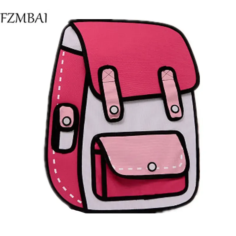 Mochilas nuevas bolsas de alumnos de estilo de dibujos animados de estilo elegante
