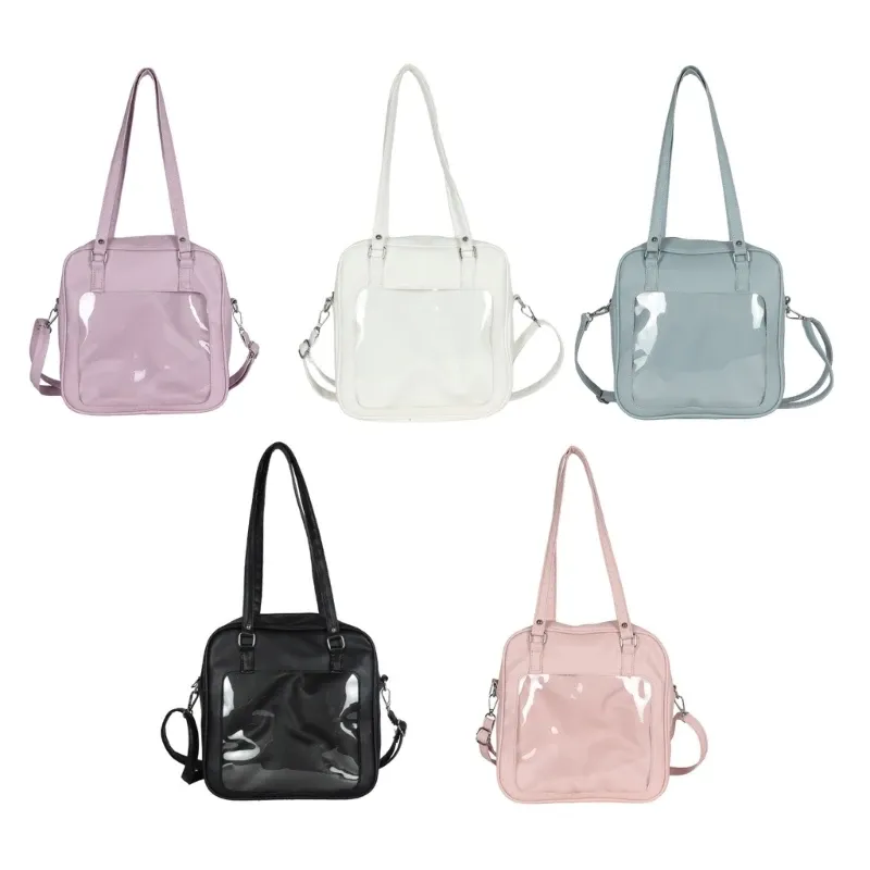 Bags Women JK Lovely Messenger Bag Girl Transparent Crossbody Bag Cute Shoulder Bag Teenage Korean Style Top Handle Handbag