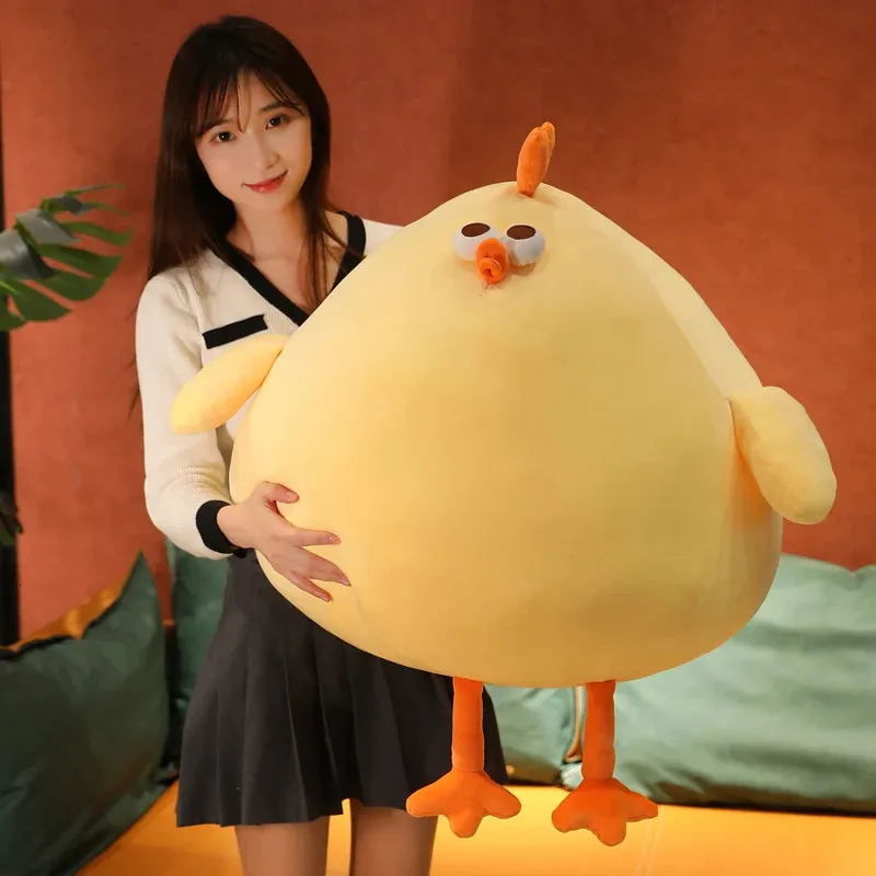 2565 cm Suishy Yellow Chick Doll Soft Animal Poulet Poush Toys Pillow Confort Coussin Gift For Kids Girls Children 240422