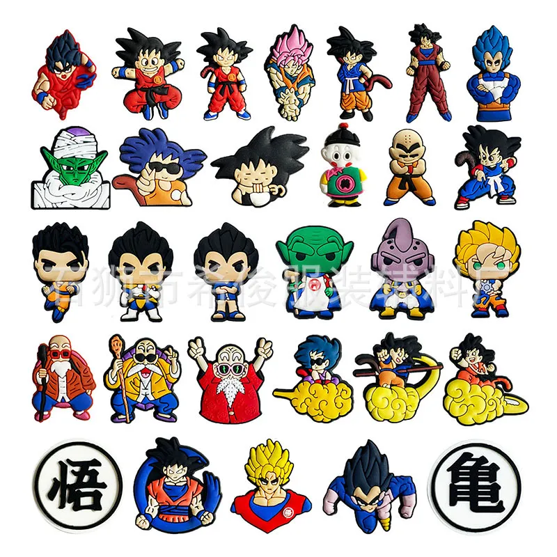 39Colors Japanese Game Dragon Characters Anime Charms Wholesale Childhood Memories Game rolig present Cartoon Charms Shoe Accessories Pvc Decoration spuckle mjuk