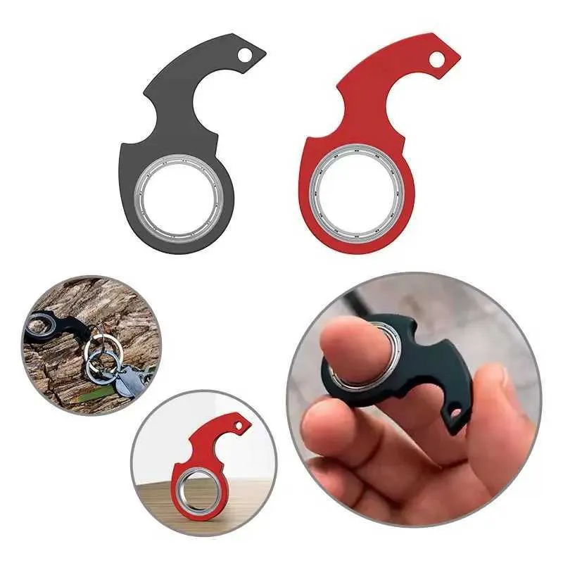 Decompression Toy Keychain Fidget Spinner Adult Stress Relief Fidget Toys Fingertip Rotation Keyring Finger Fidget Ring Relieve Boredom Party Gift T240422