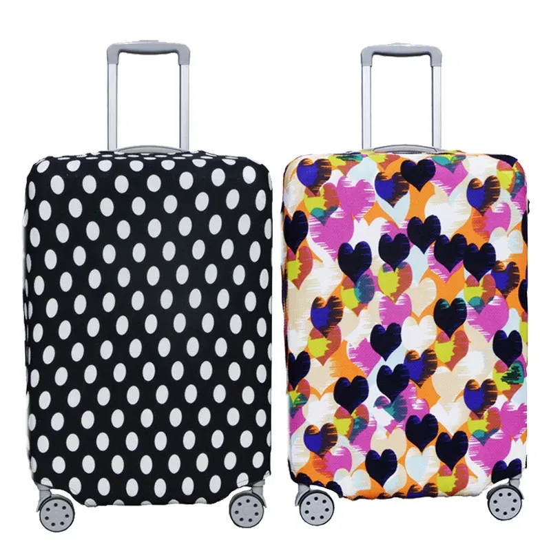 Accessories Fashion Suitcase Cover High Elastic Geometry Love Heart Shaped Luggage Case Dust Cover 1832Inch Suitcase Essential Accessories