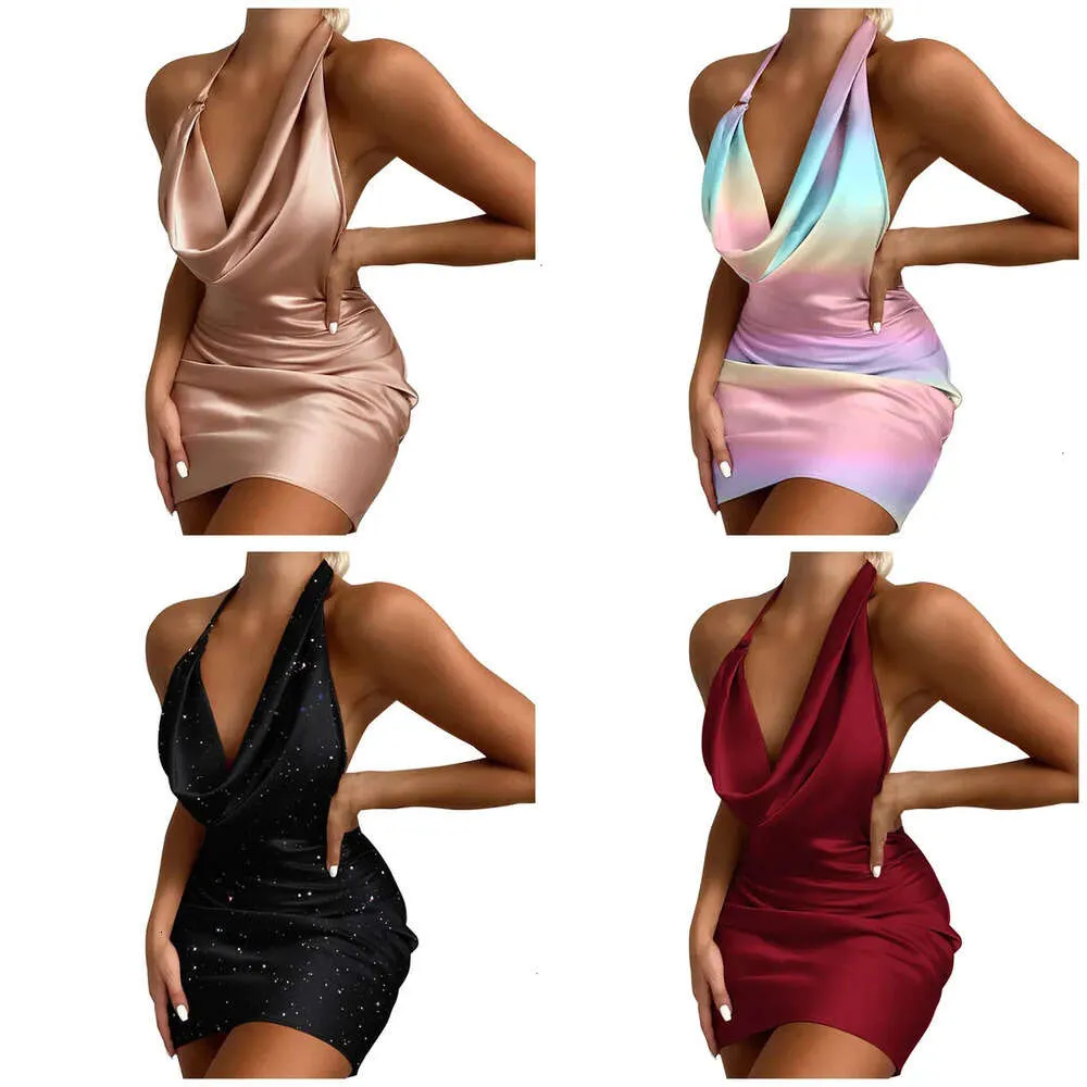 Kleidegezogene Mode Halfer Rückenless ärmellose enge Mini Bodycon Sexy Clubwear Schwarz Abend Party Abschlussball Frauen Vestidos 230130