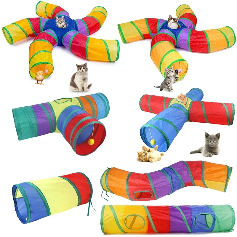 Toys Toys Cat Tunnel pour chats intérieurs grands avec jeu SSHAP