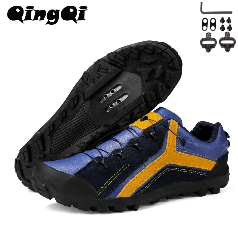 Chaussures QQTB886 Men de haute qualité Cycl Mtb Cycling Chaussures de randonnée de vélo de gravier pour vélos pour hommes Tenis Masculino Size3950