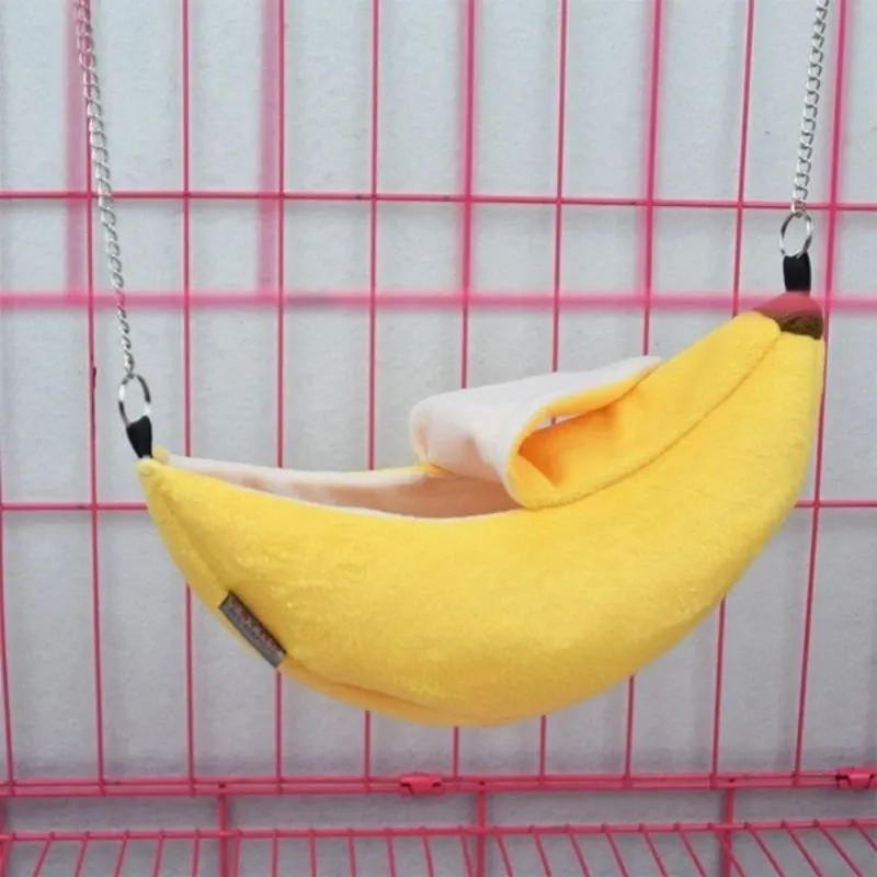 Supplies Animals Design Pet Banana Hamster Rat Hammock Cage House Nest Hamster Warm House Small Animal Hammock