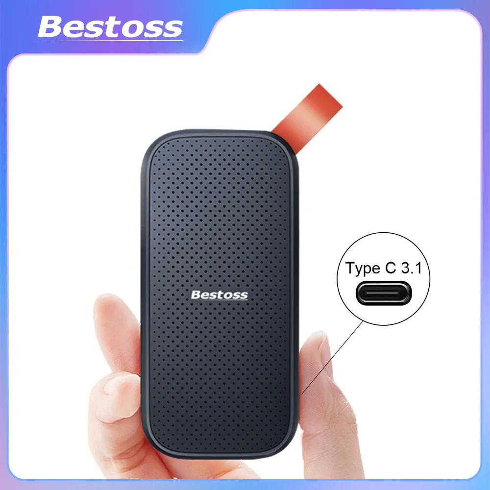 Drives Bestoss Zewnętrzny SSD 2TB 128 GB Portable zewnętrzny HD 1TB PS5 Przenośny SSD 4TB Dysk twardy USB Notebook Flash BP10345