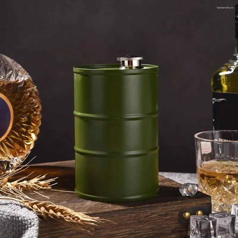 Hip Flasks Oil Drum Leak-proof Smooth Surface Camping Barrel Wine Jug Food Grade Stainless Steel Flagon Supplies