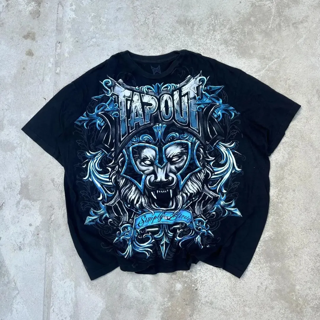 Y2K Street Goth Skull T Shirt European och American Retro Overized Graphic Tshirt Tops 2024 Casual Shirt for Men Women 240417