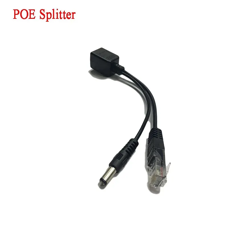 2024 POE CABLE PASSIEVE POWER OVER Ethernet-adapterkabel Poe Splitter RJ45 Injector Voedingsmodule 12-48V voor IP Cameapoe-voedingsmodule