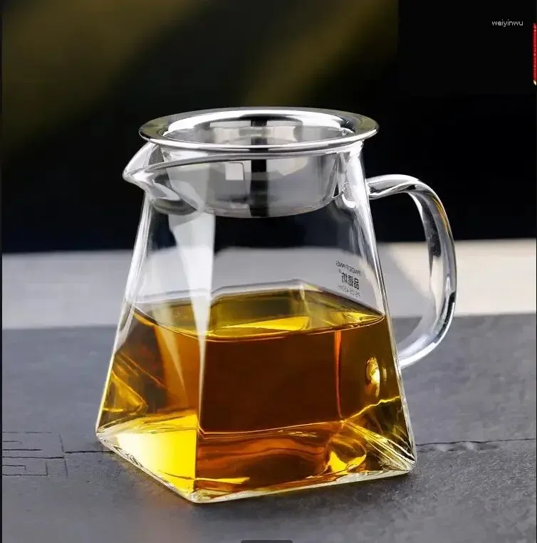 ヒップフラスコ耐熱性ホウ素酸塩ガラスティーピッチャーストレーナー中国のアクセサリーチャハイディバイディバイコーヒーミルク水差し