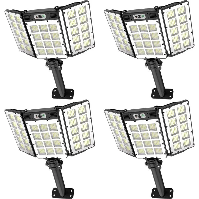 Solar Street Light Lights Outdoor Motion Sensor 3 Panels 360°Adjustable Ip65 Waterproof Modes 2835Smd High Brightness Wider Drop Deliv Dhfy6