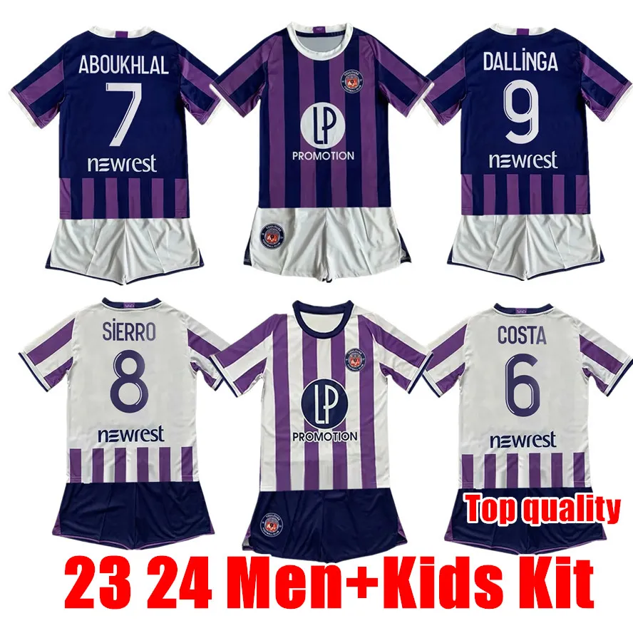 2024 FC Toulouse Soccer Jerseys Maillots de Foot Healey Dejaegere Ado Spierings van den Boomen Aboukhlal Dallinga 23 24 Home Away Football Shirts Away Top Quality