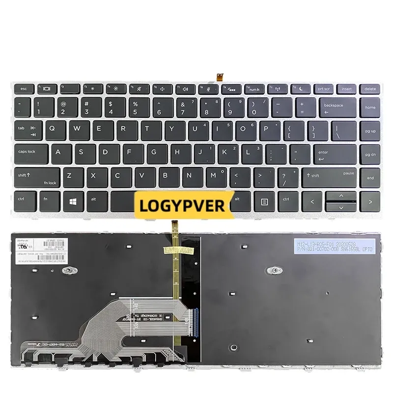 Keyboards Language For HP Probook 430 440 445 G5 Black Silver Backlit Langlishptop Keyboard SG8771040A US English