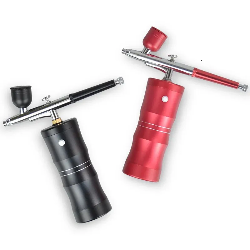 Injecteur d'oxygène Mini kit compresseur d'air pistolet de peinture à air brossé Aérographe pour nail art tatouage gâteau artisanal nano brouillard pulvérisateur de brouillard 240419