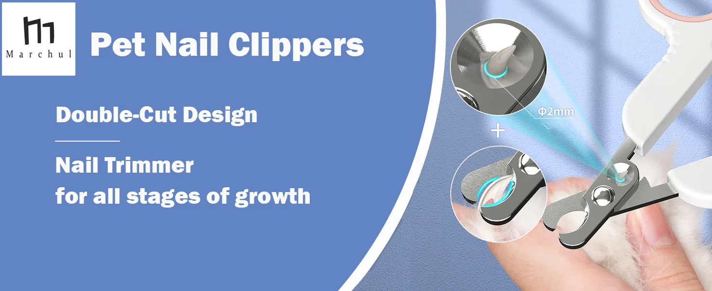 Picture of 2-in-1 Pet Nail Clippers: Sharp & Safe Trimmer for Cats, Puppies & More ...