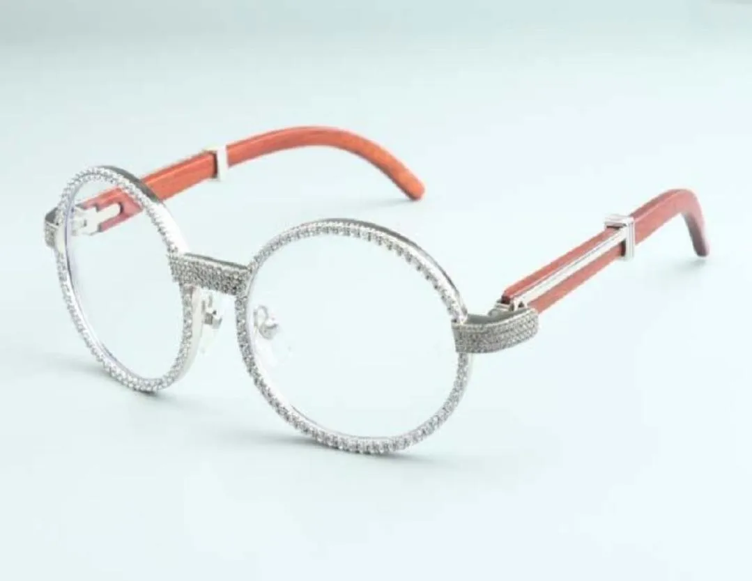 2020 Новые натуральные деревянные ножки Оптические очки 7550178B Высококачественные оберщенные очки с бриллиантами Размер рамы 5522135mm8832424