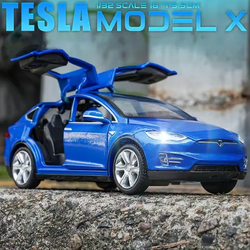 Bil 1:32 Tesla Model X Alloy Car Model Diecasts Toy Vehicles Toy Cars gratis frakt Kid Toys For Children Gift Boy Toy