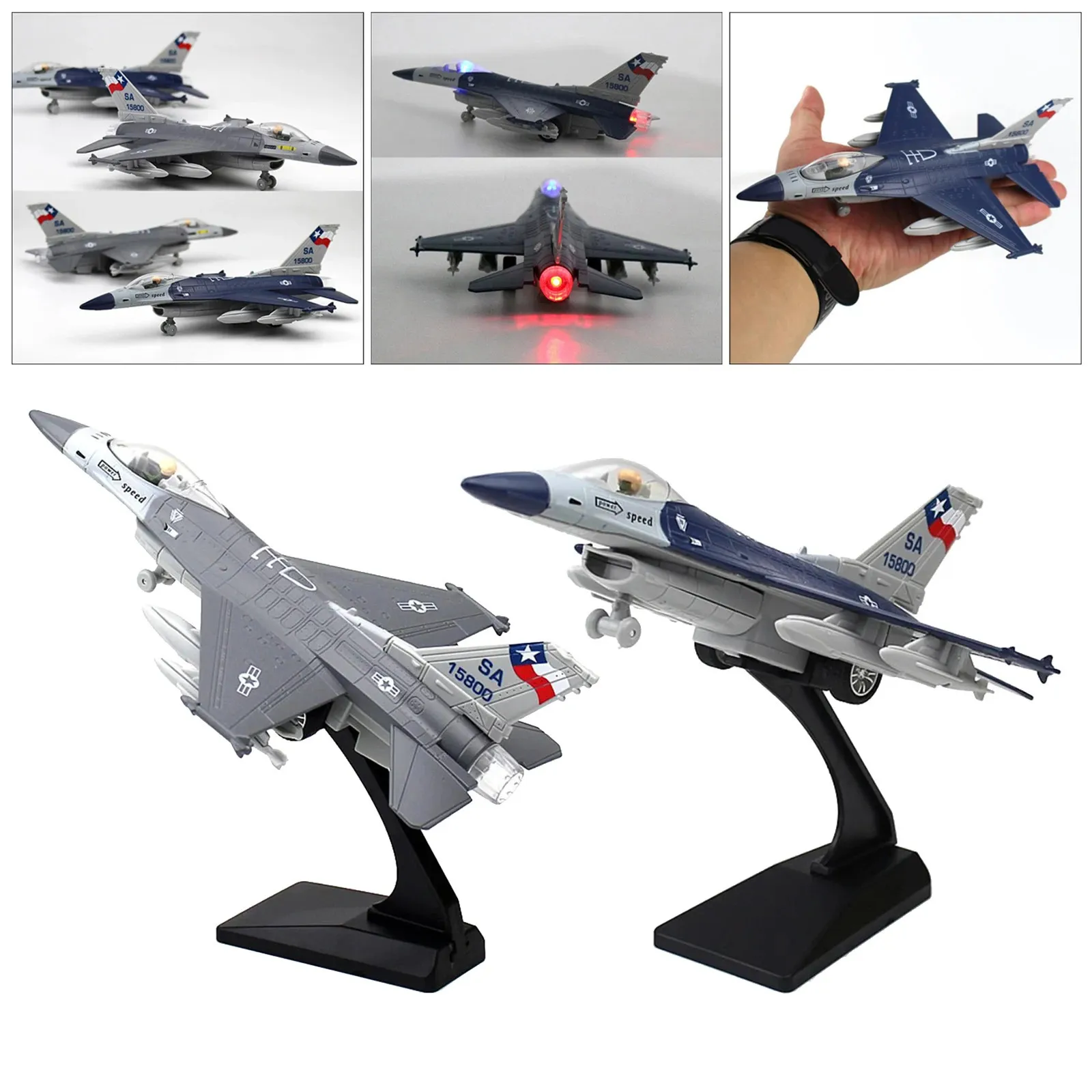 1 641 100 Scale F-16J15 Airplane Plane Model Diecast Alloy Airplane Aircraft Model for Kids Adults--About 22x15x6cm 240417