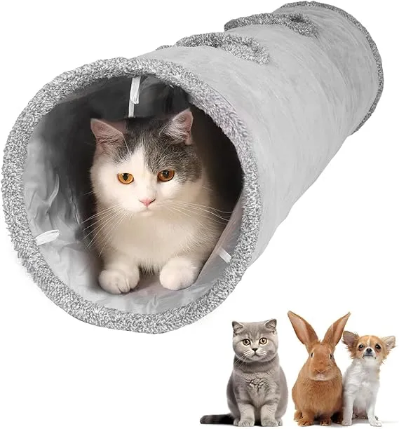 Cat Tunnels For Play Rest: Extra Long Collapsible Pet Tube With