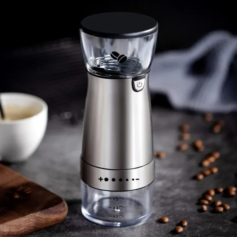 Broyers Nouveaux mises à niveau portable électrique Grinder Typec USB Charge Profession Ceramics Grinding Core Coffee Beans Grinder