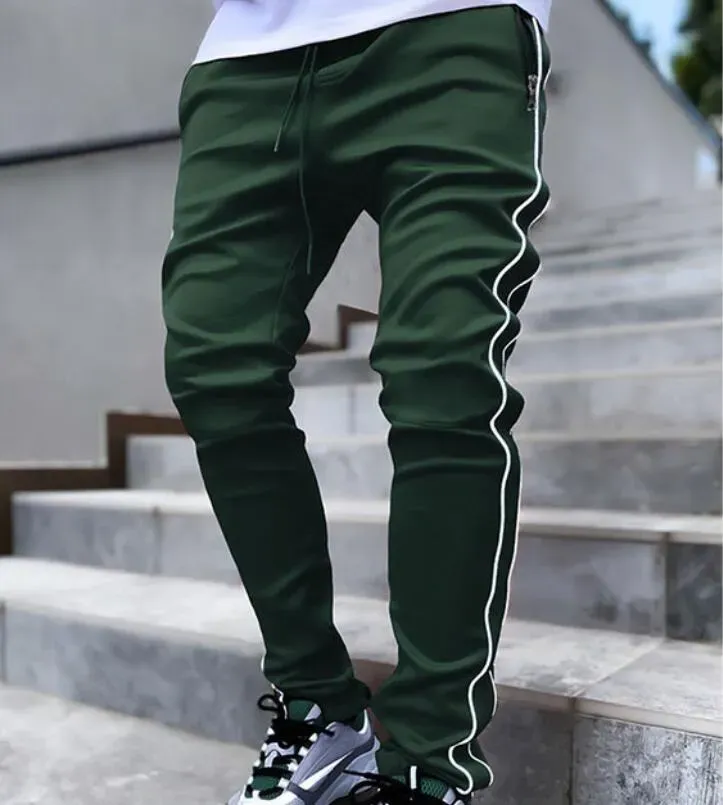 Men`s Pants Autumn Sports Casual Trendy Brand Loose Straight Reflective Running Training Pants