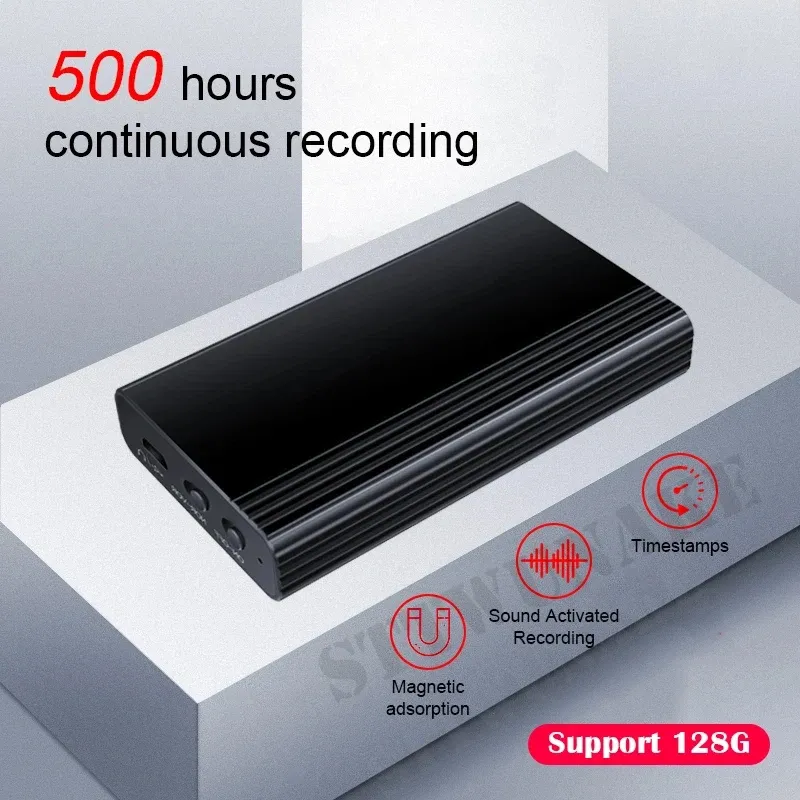 Registratore Mini VOCE Attivata Registratore 500Hours Digital Recording Device Professional Dictaphone Audio Micro Record Portable Piccola