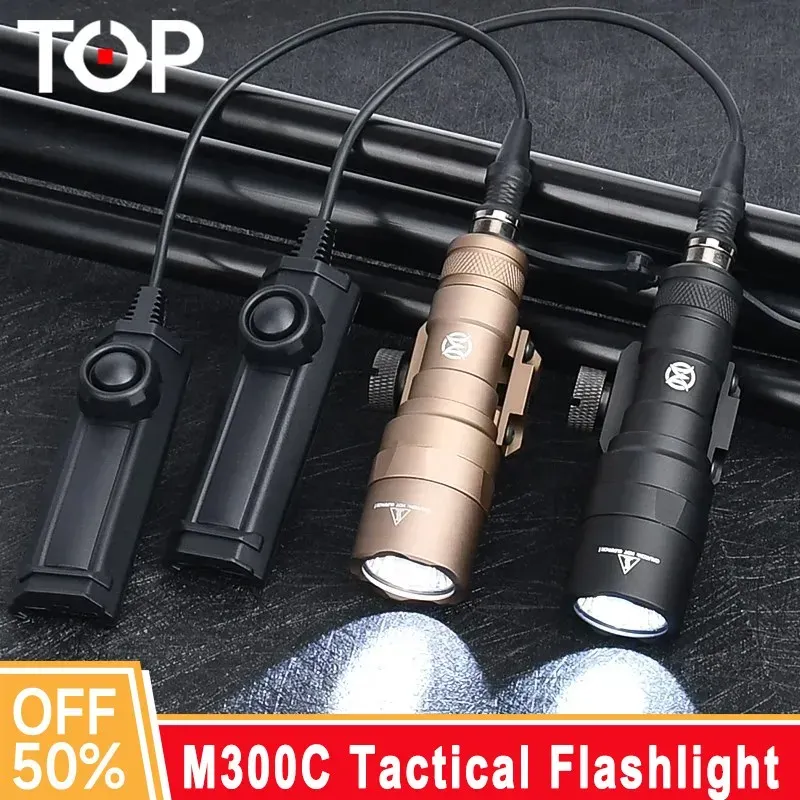 Scopes Wadsn Tactical SF M300A M300C Krachtige zaklamp LED AirSoft Hunting Rifle Gunweapon Scout Light Fit 20mm Rail AR15 Accessoires