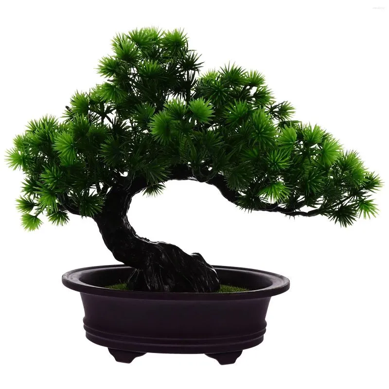 Dekorative Blumen kleine Topf Simulation Bonsai Künstliche Kiefer Home Dekoration Ornament Baum