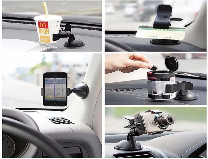 2017 Universal 360 ° Car Auto Dashboard Accessories Rotating Mobile Telefon Windshield Mount GPS Holder Shippping7505914